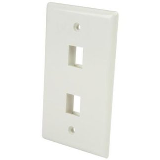 STARTECH  PLACA DE PARED DE 2 SALIDAS RJ-45 BLANCO