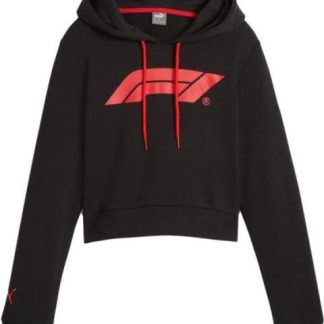SUDADERA MOTORSPORT F1 ESS SHORT HOODIE WNS NEGRO PUMA
