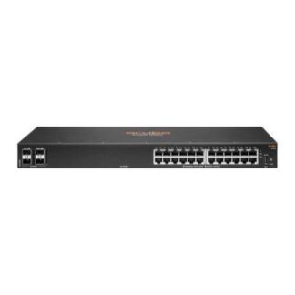 SWITCH ARUBA GIGABIT ETHERNET 6100 24 PUERTOS POE 10 100 1000 + 4 SFP+ 128GBIT-S NEGRO JL677A