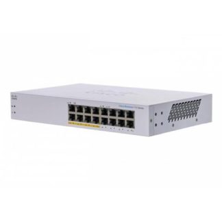 SWITCH CISCO GIGABIT ETHERNET BUSINESS 110 16 PUERTOS 10-100-1000MBPS (8X POE) 32 GBIT-S 8000 ENTRADAS - NO ADMINISTRABLE