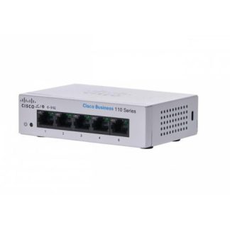 SWITCH CISCO GIGABIT ETHERNET BUSINESS 110 5 PUERTOS 10-100-1000MBPS 10 GBIT-S 2000 ENTRADAS - NO ADMINISTRABLE