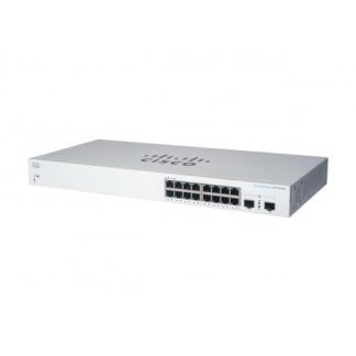 SWITCH CISCO GIGABIT ETHERNET BUSINESS CBS220 16 PUERTOS POE 10-100-1000 + 2 PUERTOS SFP 130W 36 GBIT-S 8.192 ENTRADAS - ADMINISTRABLE
