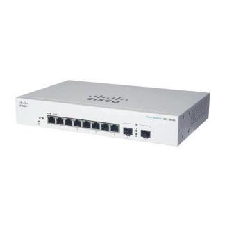 SWITCH CISCO GIGABIT ETHERNET BUSINESS CBS220 8 PUERTOS 10-100-1000 MBPS + 2 SFP 20 GBIT-S 8192 ENTRADAS - ADMINISTRABLE