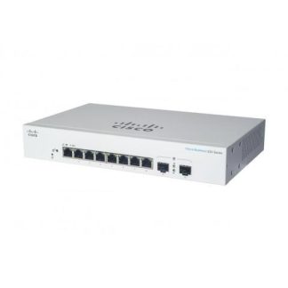 SWITCH CISCO GIGABIT ETHERNET BUSINESS CBS220 8 PUERTOS POE 10-100-1000 + 2 PUERTOS SFP FULL POE 130W 20 GBIT-S 8.192 ENTRADAS - ADMINISTRABLE