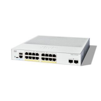 SWITCH CISCO GIGABIT ETHERNET CATALYST 1300 16 PUERTOS POE+ 10-100-1000MBPS + 2 PUERTOS SFP 240W 36 GBIT-S 16000 ENTRADAS - ADMINISTRABLE