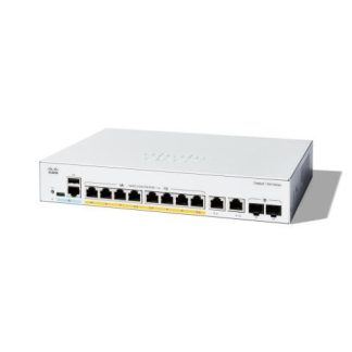 SWITCH CISCO GIGABIT ETHERNET CATALYST 1300 8 PUERTOS POE+ 10-100-1000MBPS + 2 PUERTOS SFP 120W 20 GBIT-S 16000 ENTRADAS - ADMINISTRABLE