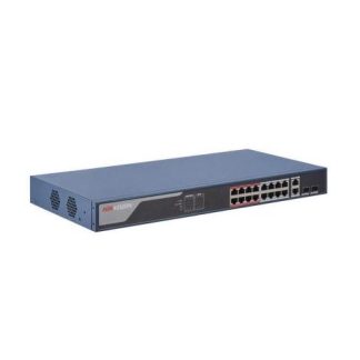 SWITCH MONITOREABLE POE+ - 16 PUERTOS 10-100 MBPS POE+ - 2 PUERTOS 10-100-1000 MBPS + 2 PUERTOS SFP DE UPLINK