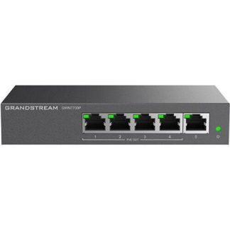 SWITCH NO ADMINISTRABLE DE 5 PUERTOS GIGABIT CON 4 PUERTOS POE HASTA 60W DE SALIDA COMPATIBLE CON GWN CLOUD CARCASA METALICA