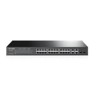 SWITCH TP-LINK FAST ETHERNET JETSTREAM TL-SL2428P 24 PUERTOS POE+ 10-100MBPS + 2 PUERTOS 10-100-1000MBPS + 2 PUERTOS SFP 12.8GBIT-S 8.000 ENTRADAS - ADMINISTRABLE
