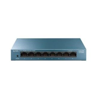 SWITCH TP-LINK GIGABIT ETHERNET LS108G 8 PUERTOS 10-100-1000MBPS 11.9 MPPS 4000 ENTRADAS - NO ADMINISTRABLE