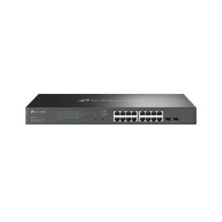 SWITCH TP-LINK GIGABIT ETHERNET SG2218P 16 PUERTOS POE+ 10-100-1000MBPS + 2 PUERTOS SFP 36 GBIT-S 8000 ENTRADAS - ADMINISTRABLE