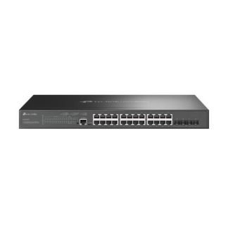 SWITCH TP-LINK GIGABIT ETHERNET SG3428XMP 24 PUERTOS POE+ 10-100-1000MBPS + 4 PUERTOS SFP+ 128 GBIT-S 16000 ENTRADAS - ADMINISTRABLE