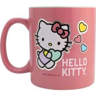 TARRO METALIZADO DE CERAMICA HELLO KITTY 20 OZ MULTICOLOR HELLO KITTY