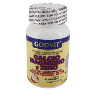 TBS. CALCIO MAGNESIO Y ZINC C 60 CALCIUM MAGNESIUM & ZINC GN+VIDA