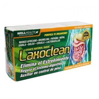 TBS. LAXOCLEAN C 30 500 MG MANGO AFRICANOBROMELINAPAPAINANOPALSAB SOLO PARA DIABETICOS