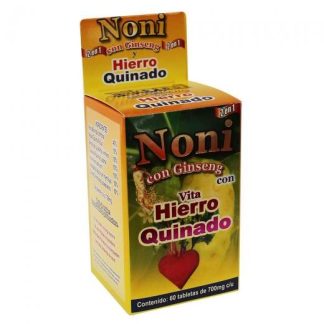 TBS. NONI CON GINSENG VITA HIERRO Q. C 60 GUMMA CORPORATION