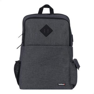 TECHZONE MOCHILA DE NYLON-POLIESTER TZ21LBP03-B PARA LAPTOP 15.6 NEGRO