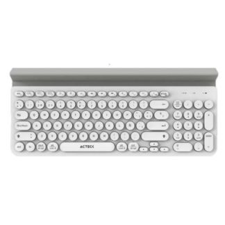 TECLADO ACTECK INSPIRE COMP TI695 INALAMBRICO BLUETOOTH-USB BLANCO-GRIS (ESPANOL)