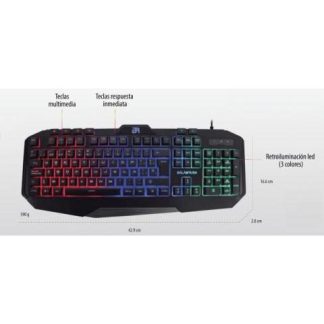 TECLADO GAMER BALAM RUSH BR-929639 RGB ALAMBRICO NEGRO (ESPANOL)