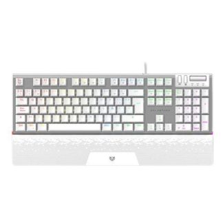 TECLADO GAMER BALAM RUSH DOMINATE EXPERT GK979 RGB SWITCH MX RED ALAMBRICO BLANCO (ESPANOL)