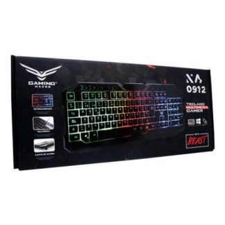 TECLADO GAMER NACEB NA-0912 RGB ALAMBRICO NEGRO (ESPANOL) - ¡COMPRA Y RECIBE EL 10% DEL VALOR DE ESTE PRODUCTO EN SALDO DE REGALO!