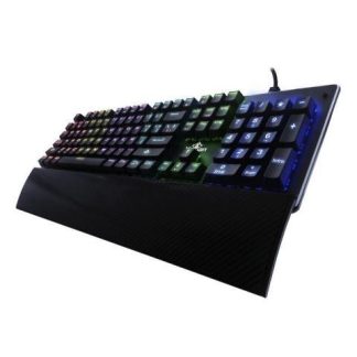 TECLADO GAMER YEYIAN FLARE SERIE 2000 RGB TECLADO MECANICO OUTEMU BLUE ALAMBRICO NEGRO (ESPANOL)