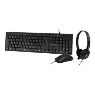 TECLADO MOUSE USB Y DIADEMA PERFECT CHOICE PC-201717 NEG V