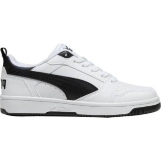 TENIS CASUAL PUMA REBOUND V6 LO JR BLANCO/NEGRO PUMA