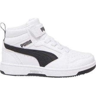 TENIS CASUAL URBANO PUMA REBOUND V6 MID AC BLANCO/NEGRO PUMA