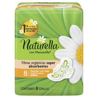 TOALLA FEM NATURELLA FLUJO MODER CON ALAS PAQ 8 PZ