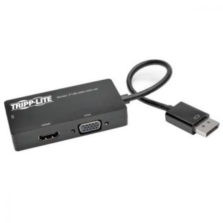 TRIPP LITE ADAPTADOR DISPLAYPORT MACHO - HDMI-DVI-VGA HEMBRA NEGRO