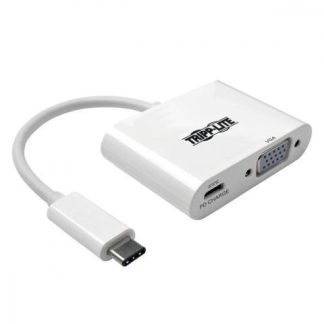 TRIPP LITE ADAPTADOR USB C MACHO - VGA HEMBRA CON PUERTO DE CARGA USB C COMPATIBLE CON THUNDERBOLT 3