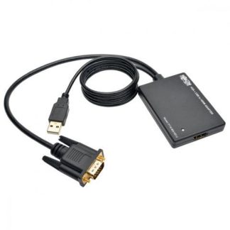 TRIPP LITE ADAPTADOR VGA HD15 MACHO - USB A MACHO - HDMI HEMBRA NEGRO