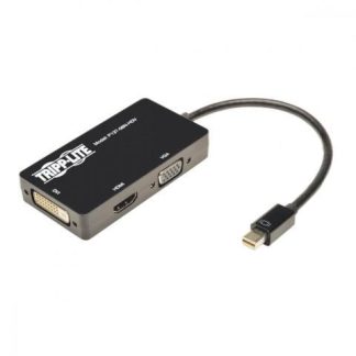 TRIPP LITE BY EATON CABLE ADAPTADOR MINI DISPLAYPORT 1.2 MACHO - DVI-D-HDMI-HD15 HEMBRA 1080P 15CM NEGRO