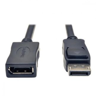 TRIPP LITE CABLE DISPLAYPORT MACHO - DISPLAYPORT HEMBRA 4K 60HZ 1.83 METROS NEGRO CON BROCHE