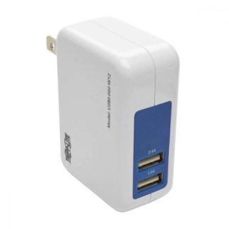 TRIPP LITE CARGADOR DE PARED U280-002-W12 5V 2X USB 2.0 BLANCO-AZUL