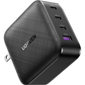UGREEN CARGADOR 4 PUERTOS USB C Y USB A PD CARGA RAPIDA 65W NEGRO