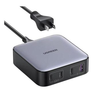 UGREEN CARGADOR ESCRITORIO 100W 4 PUERTOS CARGA RAPIDA GAN GRIS