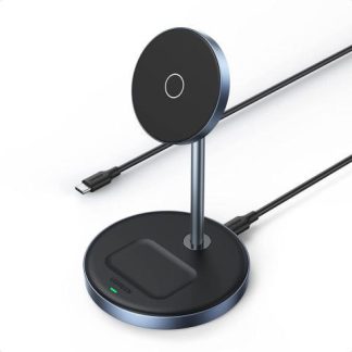 UGREEN SOPORTE CARGADOR 2 EN 1 MAGSAFE CARGA INALAMBRICA NEGRO