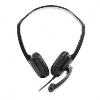 VORAGO AUDIFONOS CON MICROFONO HS-400 ALAMBRICO 1.8 METROS USB-A NEGRO