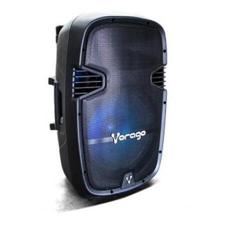 VORAGO BAFLE CON KARAOKE KSP-500 BLUETOOTH INALAMBRICO 100W RMS USB 2.0 NEGRO - INCLUYE TRIPIE + 2 MICROFONOS