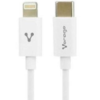 VORAGO CABLE DE CARGA USB C MACHO - LIGHTNING MACHO 1 METRO BLANCO