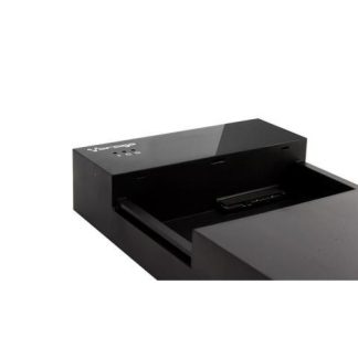 VORAGO GABINETE DE DISCO DURO 2.5-3.5 SATA USB 2.0 NEGRO