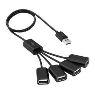 VORAGO HUB HU-101 USB 2.0 4 PUERTOS NEGRO