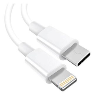 XIAOMI CABLE DE DATOS TIPO C A LIGHTNING 1METRO - 12 PRO MAX BLANCO