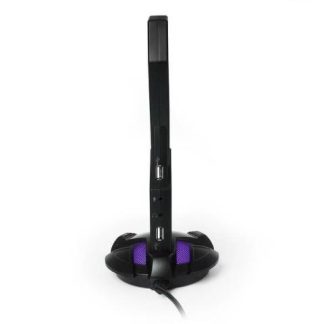 YEYIAN BASE PARA AUDIFONOS OVERPOWER RGB 2X USB 3.5MM NEGRO