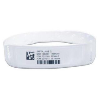 ZEBRA LASERBAND2 ADVANCED BRAZALETES TERMICOS DIRECTOS ADHESIVOS PEDIATRICOS 8.5 X 11 12 PIEZAS BLANCO
