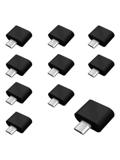 10PZS CABLE ADAPTADOR OTG USB HEMBRA A V8 MEMORIAS MOUSE COLOR NEGRO