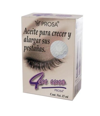 ACEITE 4 EN UNO C 15 ML. AYUDA A CRECER Y ALARGAR PESTAñas  PROSA