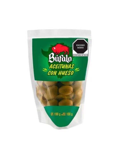 ACEITUNAS BUFALO CON HUESO 190 G
